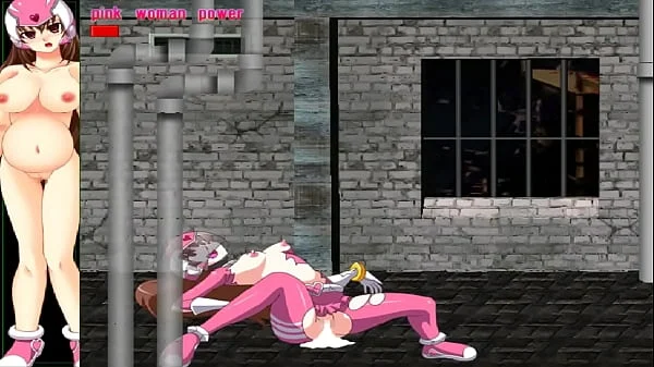 Cute pink ranger in sex with men in The shameless squadron ryona hentai game new video