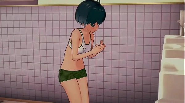 Girl pissing in boy’s toilet