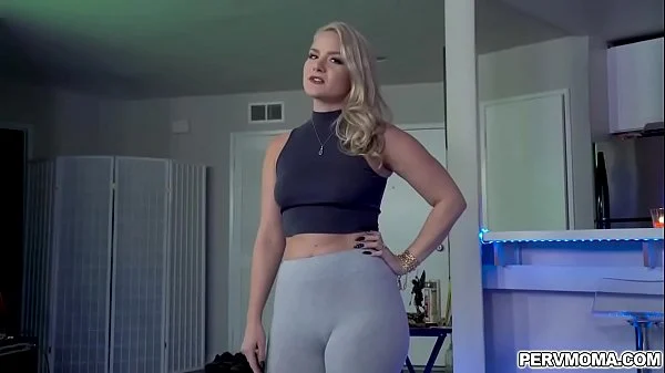 Lisey wants some attention so she pulls out her tits and lets her stepson fondle them