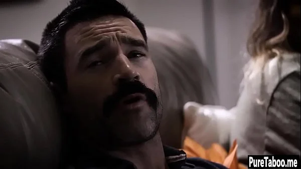 Sexy babe swallowed huge guys dick