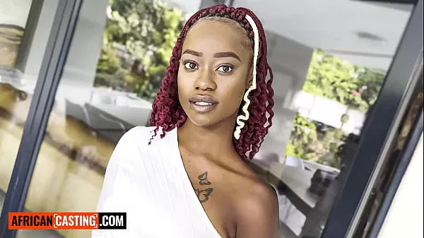 Cute 18yo Black Babe Gets Her Pussy Stuffed Deep In Rough Homemade Audition