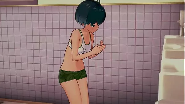 Girl pissing in boy’s toilet