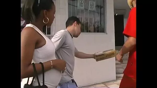 Horny pregnant girl Ibeth gets hardcore fuck by two experienced studs