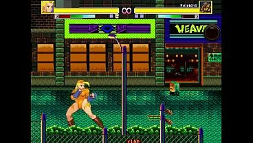 Hot blonde in swimsuit has sex with many men in erotic hentai gameplay