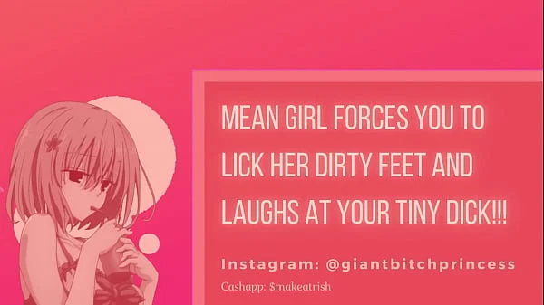 Hot Bully Girl Makes Fun of You For Having A Tiny Dick, then Makes You Worship Her Feet! JOI Audio