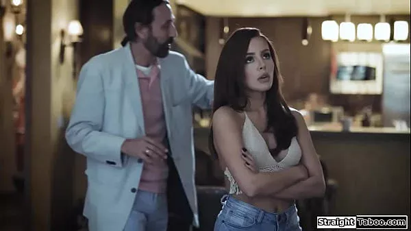 Small tits stepdaughter seduces her old stepdad and makes him fuck her.The man licks the brunettes pussy and then she gives him a bj.Then he fucks her