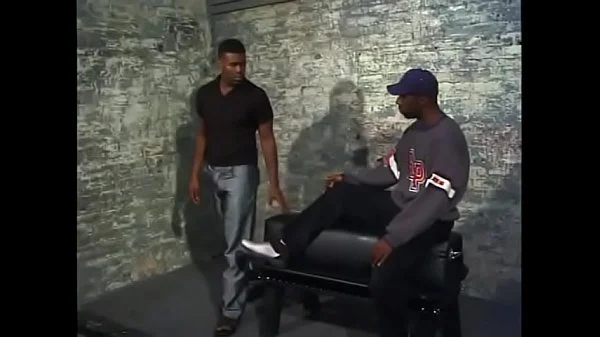 Black gay’s arse gets hard penetration barebacked