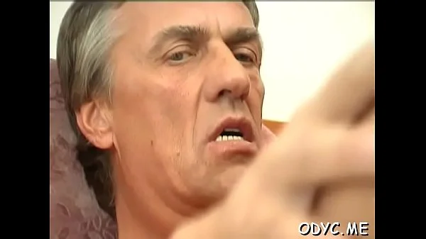 Girl takes a hard old dick