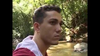 Two horny gay guys Leo Passos and Kaua Ribeiro fucking hardcore in the forest