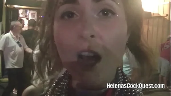 Upskirt and showing my bush to a bunch of men in Key West while hubby films from below!