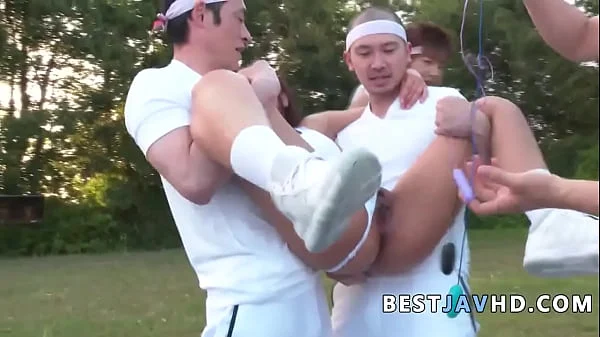 Amazing Japanese teens engage in naughty outdoor gang hump with huge-boobed sweetie Sara Saijo – the hottest JAV guru around! Slutty Japanese milf, Sara Saijo, arrives to be delighted by several men in an exceedingly unruly manner.