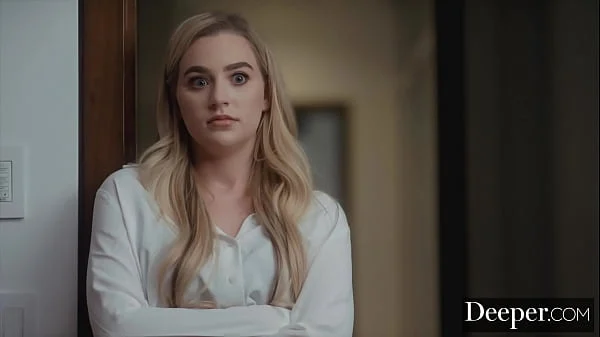 Deeper. Busty blonde dominates sub