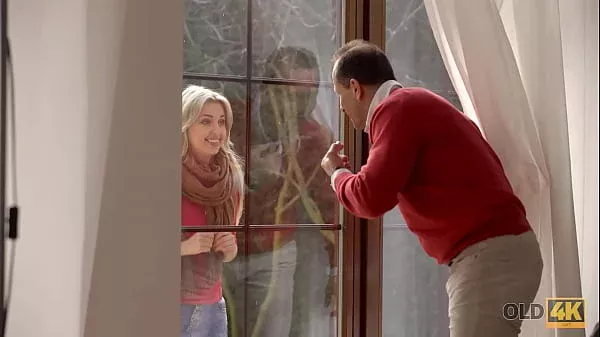 OLD4K. Skillful old guy penetrates cute stranger with his thick dick