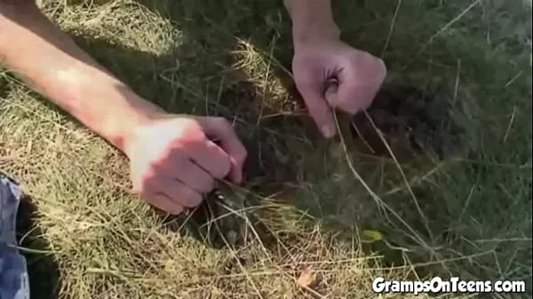 Teen dogging by old man